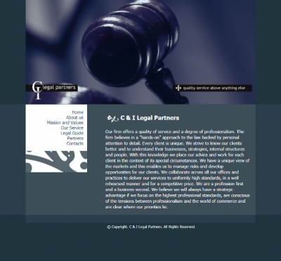 Web Design and Maintenance of a website for a law firm C&L Legal Partners